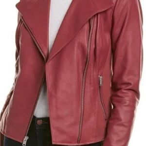 Marc New York Women's Red Leather Jacket